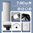 thumbnail image 5 of BANGSON 7.0 Cu.ft Upright Freezer,Convertible Upright Freezer/Refrigerator, Garage Ready Single Door Compact Freezer for Kitchen, Apartment, Office - Silver, 5 of 7