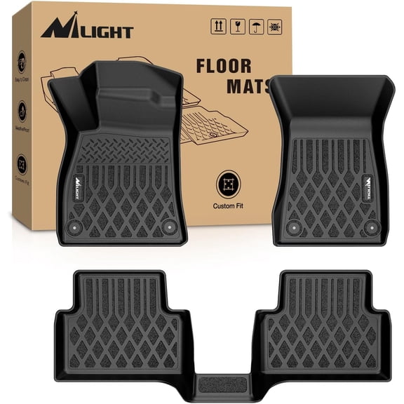 Nilight TPE Floor Mats for Audi A5 S5 2025 2026 New Body All Weather Custom Fit Heavy Duty Floor Liners