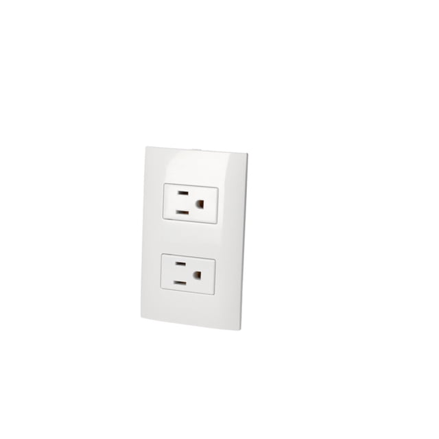 Placa Contacto Doble SURTEK Blanco 1/3 Para Pared 120~250 V 15A P427B