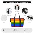 thumbnail image 4 of Travel Duffel Bag Rainbow Pride Flag Sports Tote Gym Carry On Bag Overnight Crossbody Bag For Women Men, 4 of 6