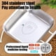 thumbnail image 5 of Juego de tazones dobles para gatos de acero inoxidable 304, platos de comida y agua inclinados y antideslizantes, diseño de protección de la columna vertebral, 12.2x6.69x4.13in, negro/blanco/azul, 5 of 6