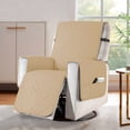 thumbnail image 2 of AUQ 2026 New Recliner Chair Cover Reversible Recline Sofa Slipcover with Side Pockets Slipcovers for Chairs (Small,Khaki) for Living Rooms, Home Offices, Apartments, Dorms, Cozy Seating Areas, 2 of 9
