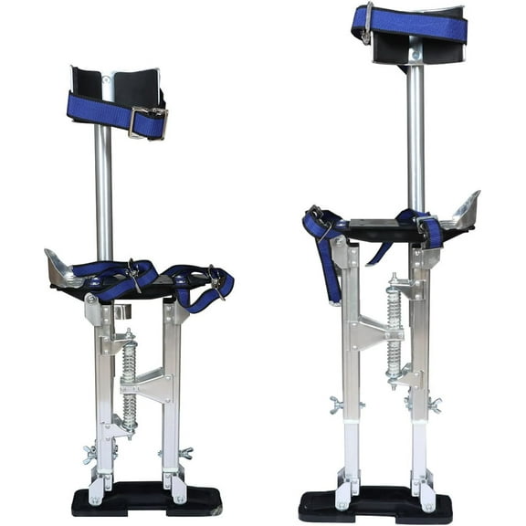 waltyotur 15-23 Inch Aluminum Alloy Stilts Silver Adjustable Height Fit for High Altitude of Work