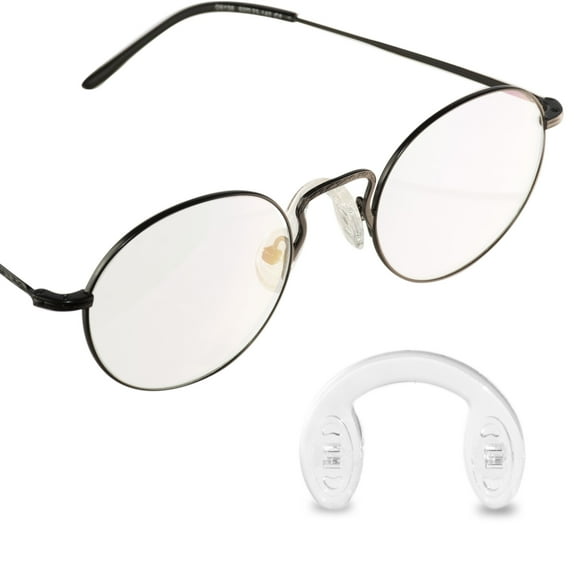 GMS Optical Screw-In Bridge Strap Nose Pads for Glasses, Sunglasses, and Eye Wear - Medium 22mm x 15mm (Pack of 10)