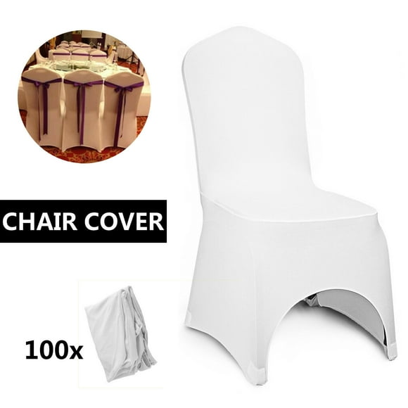 VEVOR 100 Pack White Chair Covers for Wedding Spandex Chair Covers