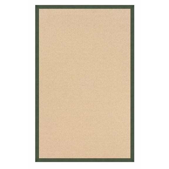 Linon Empire Machine Tufted Wool 5'x8' Rug in Natural and Green