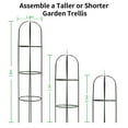 thumbnail image 7 of Heyfurni Garden Trellis for Climbing Plants, 6.3 Ft Obelisk Green Metal Plant Support for Vines & Flowers, 7 of 7