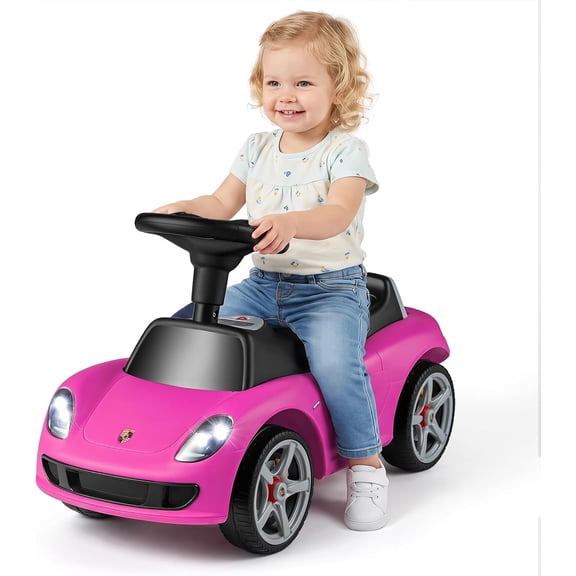 OLAKIDS Licensed Push Car for Toddlers, Foot to Floor Ride on Toy with Horn, Lights, Steering Control for Boys Girls 1.5-5 Years
