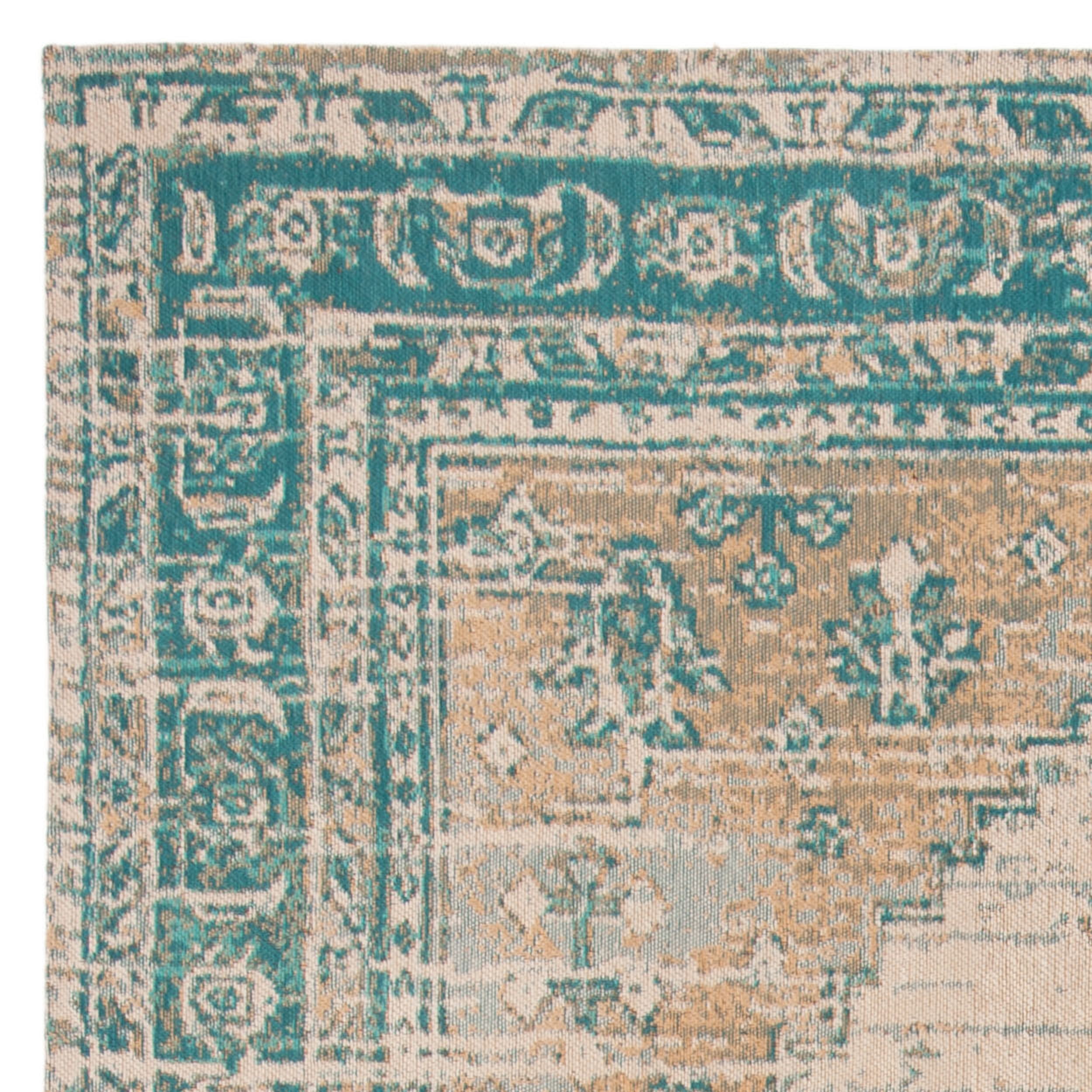 SAFAVIEH Classic Vintage Bedinn Overdyed Polyester Area Rug, Aqua, 5' x 8'