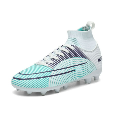 

Earlde Boys Mens Soccer Shoes Football Boots Cleats High-Top Spikes Soccer Shoes Boys Outdoor Indoor Athletic Training Sneakers