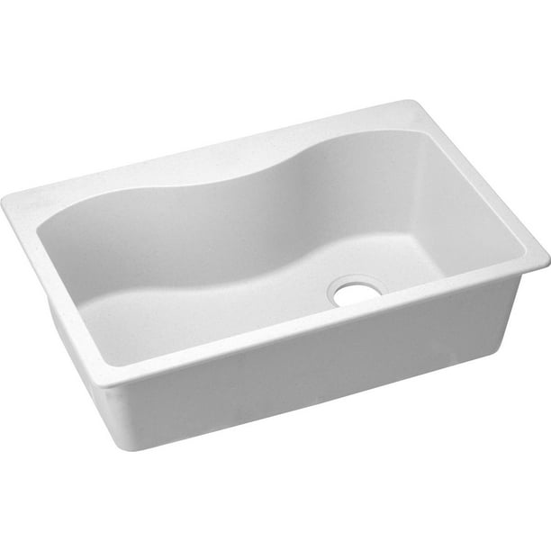 Elkay ELGS3322RWH0 Elkay Quartz Classic 33" x 22" x 91/2", Single Bowl