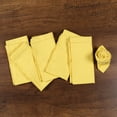 thumbnail image 4 of Bedding Craft Sand Yellow Cotton Dinner Napkins – Hemstitched, Reusable, Machine Washable Table Napkins, Set of 12, 18"x18", 4 of 13