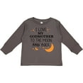 thumbnail image 3 of Inktastic I Love My Godmother To The Moon and Back Boys or Girls Long Sleeve Toddler T-Shirt, 3 of 5