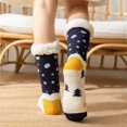 thumbnail image 5 of Christmas Socks Women Men Home Fuzzy Winter Warm Slipper Socks Novelty Xmas Tree Santa Claus New Year Party Coral Fleece Cozy Socks Decor Funny Gift, 5 of 8