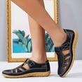 thumbnail image 7 of EliteGoogv Womens Flat Sandals Closed Toe Adjustable Strap Summer Shoes For Women Casual Outdoor Walking Footwear Black US:10.5, 7 of 7