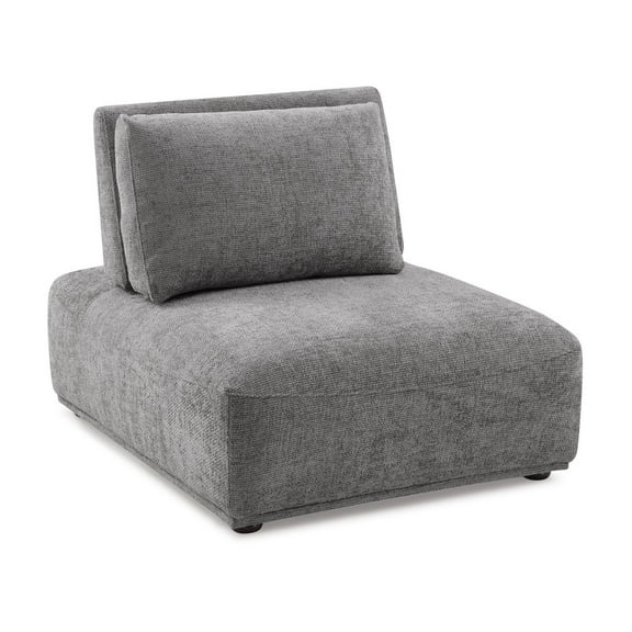 Furniture of America Tatiana Modern Chenille Modular Armless Chair with Adjustable Backrest