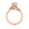 thumbnail image 4 of IGI Certified 1 Carat Round Shape Lab Grown Diamond Engagement Ring | 14K Rose Gold | Rosé Side Stone Diamond Ring | FG-VS1-VS2 Quality Friendly Diamonds, 4 of 7
