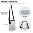 thumbnail image 6 of HELLHERO Blue Bunny Ear Floral 4.33x1.97x7.09 Shoulder Bags Polyester for Women, 6 of 7