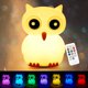 thumbnail image 1 of Luz nocturna para niños, luz nocturna de búho con control remoto, lámpara Kawaii de 7 colores, lindos regalos de lámpara para bebés, niños, niñas pequeñas y adolescentes TUNC Sencillez, 1 of 5