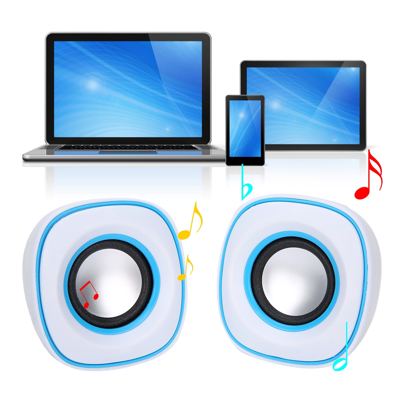 Ymiko Computer Stereo Sound Box,USB Speaker Mini