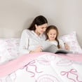thumbnail image 4 of Erosebridal Pink Starfish Bow Knot Bedding Comforter Set 7-Piece for Girls,Ocean Theme Princess Bow King Bedding Sets for Teens Adults,Pink Reversible,Breathable Home Decor, 4 of 6