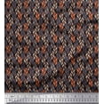 thumbnail image 1 of Soimoi Crepe Silk Fabric Leaves Small Printed Fabric 1 Yard 42 Inch Wide, 1 of 3