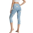 thumbnail image 6 of TaTaai Womens Printed Slim Fit Capri Leggings Yoga Pants with Pockets High Waist Stretchy Trousers Bottoms for Daily Gym, 6 of 8
