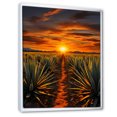 thumbnail image 2 of Designart "Tequila Sunrise Orange and Green Mexican Art" Farmhouse Floater Framed Canvas Print, 2 of 7