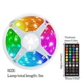 thumbnail image 2 of Kit de luces de cuerda impermeable de 300 LED 5M RGB Tira de cinta de retroiluminación flexible que cambia con control remoto, enchufe de la UE Advancent LF000017-02B, 2 of 7