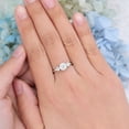 thumbnail image 4 of Silvago Jewel 14K White Gold Plated Rings - Round Cut Brilliant 1.59 Ct Diamond Ring For Women's - Engagement Solitaire with Accents Rings - Classic Engagement Wedding Solitaire Rings for Her, 4 of 7