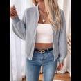 thumbnail image 4 of Sudaderas con Capucha para Mujer, Sudaderas con Cremallera , Chaquetas, Tops Casuales y Cómodos para el Gimnasio, Ropa de Otoño e Invierno. Gris XL, 4 of 10