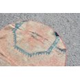 thumbnail image 6 of Pink Rug, Turkish Rug, 3x3 ft,Oriental Rug, Oushak Rug, Small Rug, Circle Rug, Handmade Rug, Vintage Rug, Entry Rug, Round Rug,Wool Rug 5894, 6 of 10