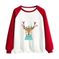 thumbnail image 4 of IROINNID Clearance Christmas Sweatshirts for Women Long Sleeve Crewneck Christmas Printing New Year Casual Tops for Fall and Winter,Red, 4 of 4