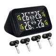 thumbnail image 1 of Monitor de presión de neumáticos inalámbrico solar TPMS para automóvil Sistema de monitoreo HD, 1 of 8