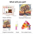thumbnail image 2 of DIY Latch Hook Pillow Kits Abstract Tree with Swirling Pattern Printed Pillowcase Crochet Yarns Hooking Handmade Pillow Cover Cushion for Home Sofa Decoration 17x17inch-1, 2 of 7