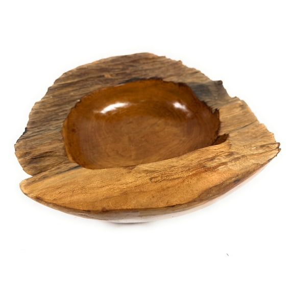 Rustic Teak Wooden Bowl 15 inch X16 inch X4 inch Teak Root Centerpiece | #HWA205