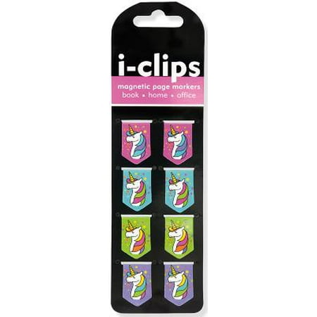 Unicorns I-Clips Magnetic Page Markers (Set of 8 Magnetic