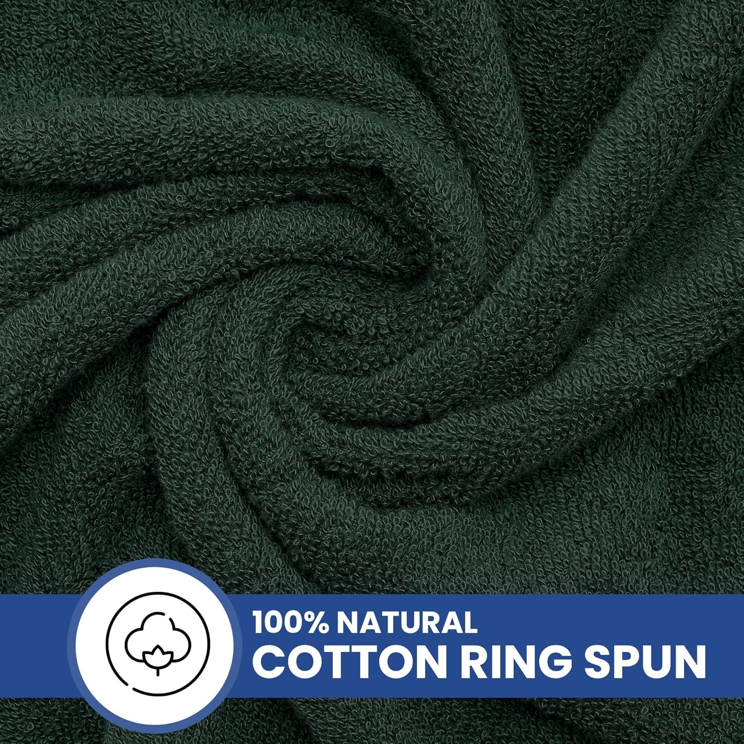 Linteum Textile 100% Cotton Premium Hand Towels 16x27 Inches [Pack of 12] Hunter Green