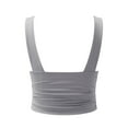 thumbnail image 4 of MESSUEN Tank Top for Women Corset Tops for Women Going Out V-neck Crop Casual Solid V-neck Sleeveless Fold Vest Splice Fit Tank Short Tops Womens Top Tops for Women Trendy Summer Gray XL, 4 of 9