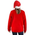 thumbnail image 7 of Ugly Christmas Sweater for Women, Cute Reindeer Knit Sweater with Sequined Antlers, Crewneck Long Sleeve Pullover for Holiday, 7 of 7
