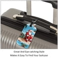 thumbnail image 3 of Square 2Pack PU Leather Beach Santa Claus Cruise Luggage Tag with Privacy Cover and Name ID Tag for Travel Handbags Backpacks Luggage Tags, 3 of 6