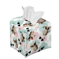 thumbnail image 6 of ZUXONGSY Corgi Square Tissue Box Covers Flower Pack of 2 Modern PU Leather Tissue Holder Decorative Holder Organizer Removable Tissue Box Cover for Children Birthday Gifts, 6 of 7