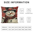 thumbnail image 6 of Acheng Winter Snowman Lumbar Decorative Rectangle Pillow Cover, Let It Snow Red Christmas Snowflake Porch Patio Outdoor Pillowcase, Xmas Holiday Farmhouse Sofa Couch Cushion Case,Set of 2 White, 6 of 6