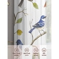thumbnail image 6 of Leaf Bird Sheer Curtains 96 Inch Length 2 Panels Set, Colorful Spring Tree Branch Country Boho Voile Window Treatment Semi Sheer Long Curtains Drapes for Bedroom/Living Room/Kitchen 52"x96"x2, 6 of 7