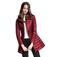 thumbnail image 4 of Elezay Women Lightweight Down Jacket Long Jacket Winter Down Coat Windproof Puffer Coats Hooded Packable Wine L, 4 of 6