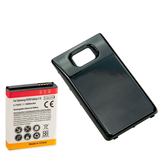 Extra Power 3600mAh High Capacity Battery + Door For Samsung Galaxy S2 i9100 Blk