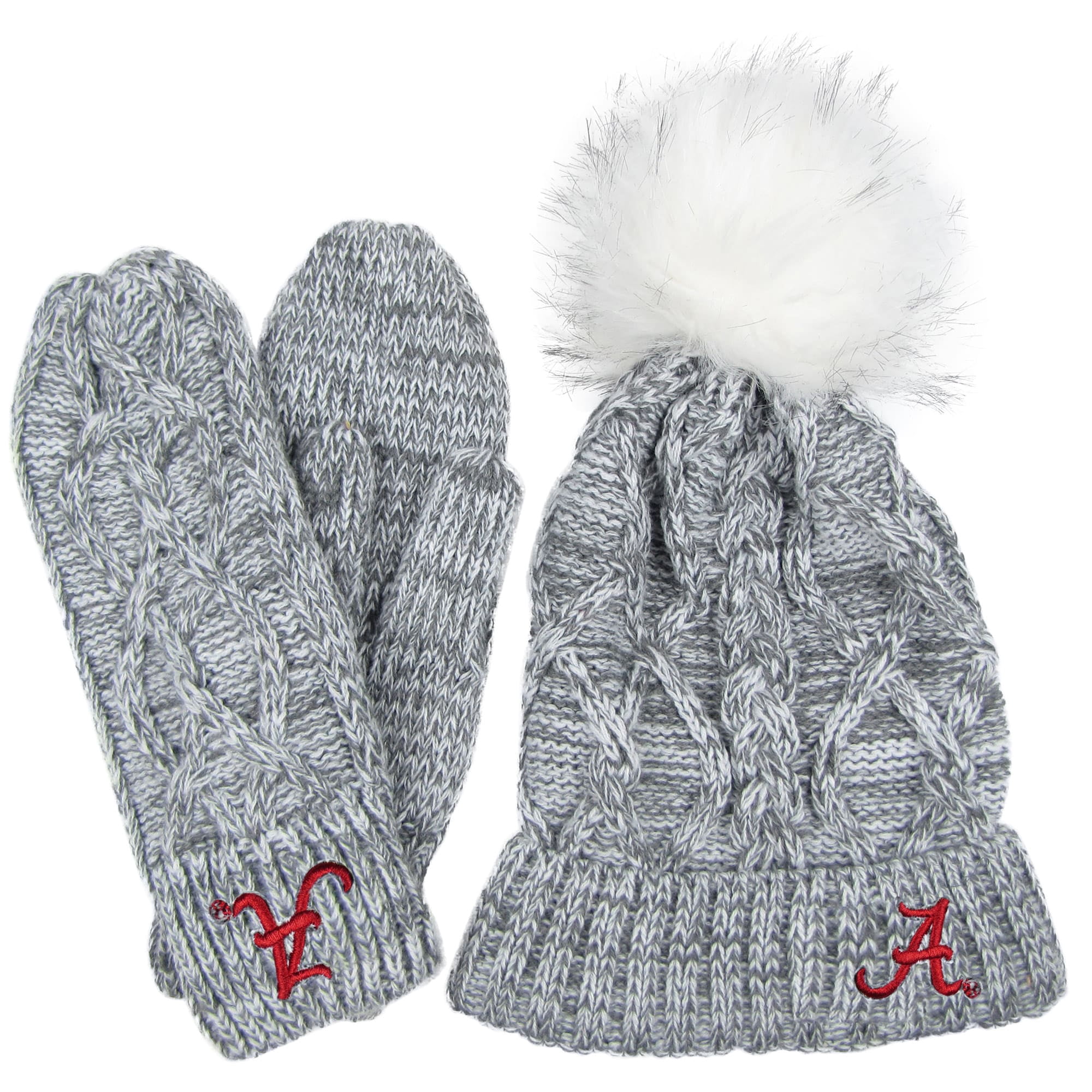 Marled Pom Cuffed Knit Hat 
