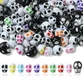 thumbnail image 2 of 130Pcs 3 Styles Craft Style Acrylic Beads Mixed Color 9.5~13x7.5~10x8~12mm Hole: 1.8~2mm, 2 of 8