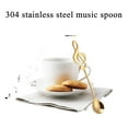 thumbnail image 5 of Tunhigl Music Note Stainless Steel Dessert Spoon - Elegant Teaspoon for Coffee, Tea, and Ice Cream - Durable Bar Spoon for Home, Restaurant, and Bar Use Gold, 5 of 8