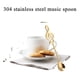 thumbnail image 2 of Cucharas de sopa Cuchara musical de acero inoxidable Cuchara de postre Cuchara de té Cuchara musical de barra Cuchara de acero inoxidable, 2 of 6